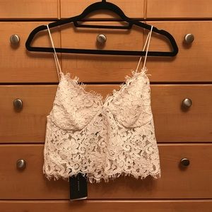 {zara} lace crop top